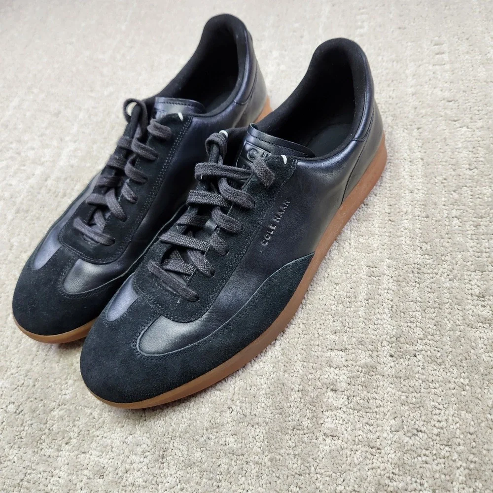 Cole Haan Grand Crosscourt Turf Black Leather Suede Sneakers C29162 Mens 13M